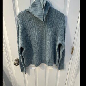The Cashmere Project Turtleneck Cashmere Sweater Women's Blue Size L